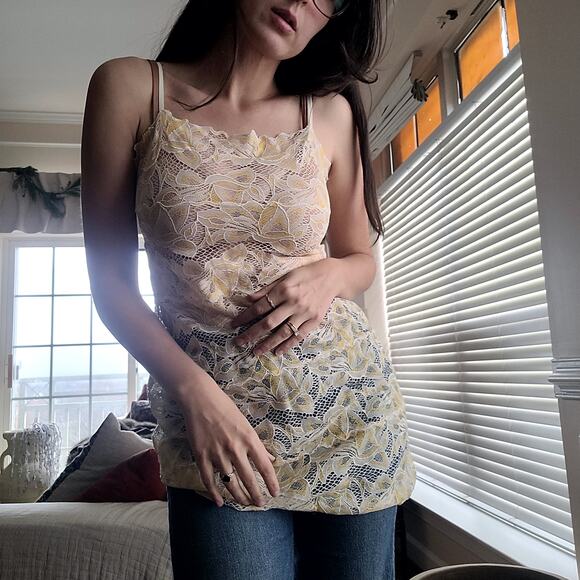 Josie Natori Lace Sexy Nightgown Dress Chemise Sz M - Picture 1 of 6